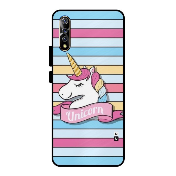 Unicorn Stripes Metal Back Case for Vivo S1