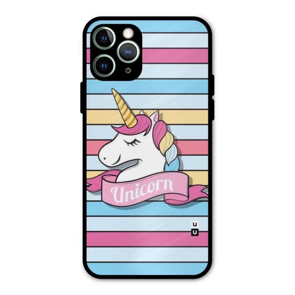 Unicorn Stripes Metal Back Case for iPhone 11 Pro Max