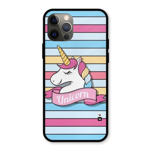 Unicorn Stripes Metal Back Case for iPhone 12 Pro