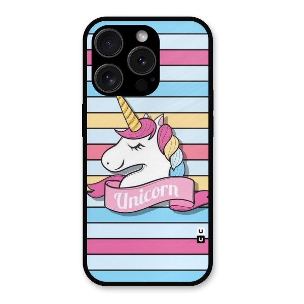 Unicorn Stripes Metal Back Case for iPhone 15 Pro