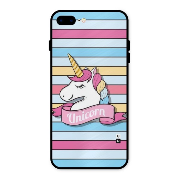 Unicorn Stripes Metal Back Case for iPhone 7 Plus
