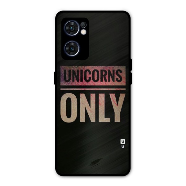 Unicorns Only Metal Back Case for Oppo Reno7 5G