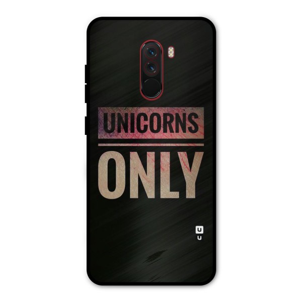 Unicorns Only Metal Back Case for Poco F1