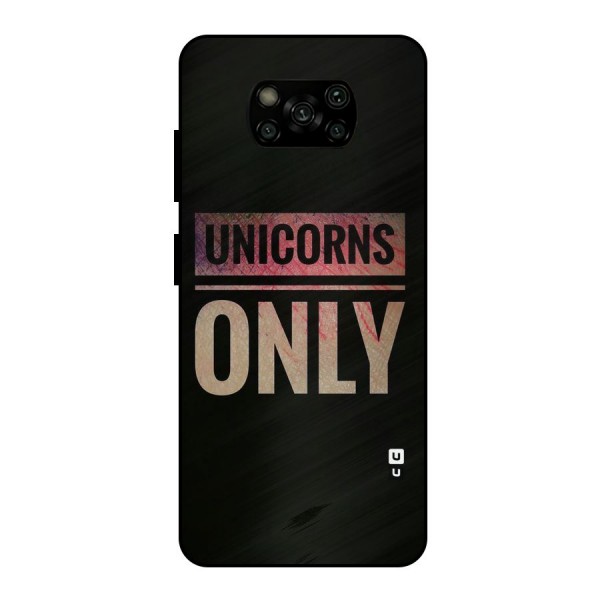 Unicorns Only Metal Back Case for Poco X3