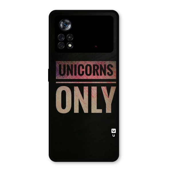 Unicorns Only Metal Back Case for Poco X4 Pro 5G