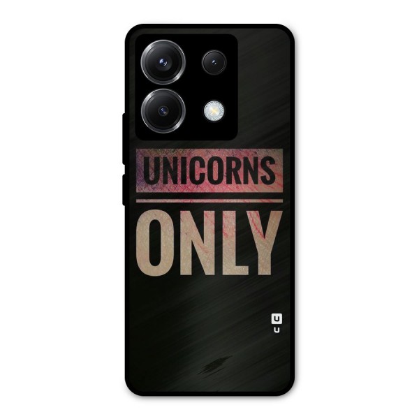 Unicorns Only Metal Back Case for Poco X6