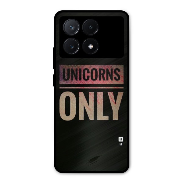 Unicorns Only Metal Back Case for Poco X6 Pro