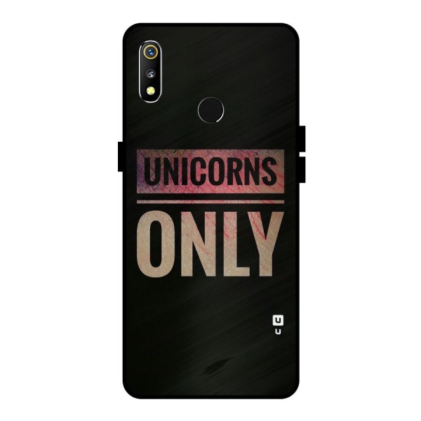 Unicorns Only Metal Back Case for Realme 3