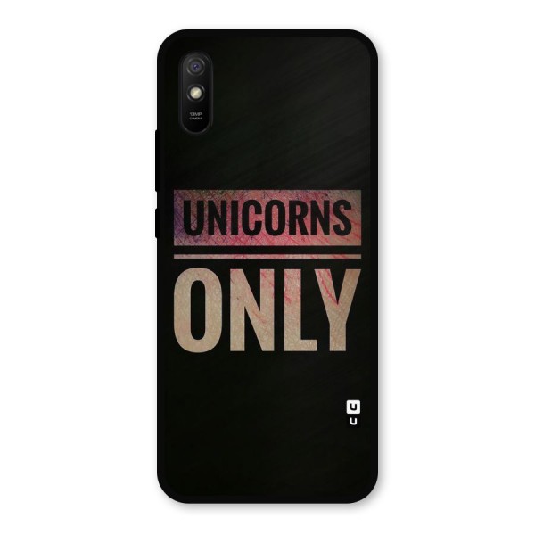 Unicorns Only Metal Back Case for Redmi 9a