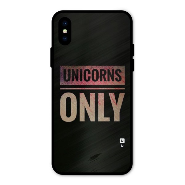 Unicorns Only Metal Back Case for iPhone XS