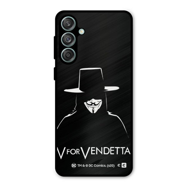 V for Vendetta Minimal Metal Back Case for Galaxy M55 5G