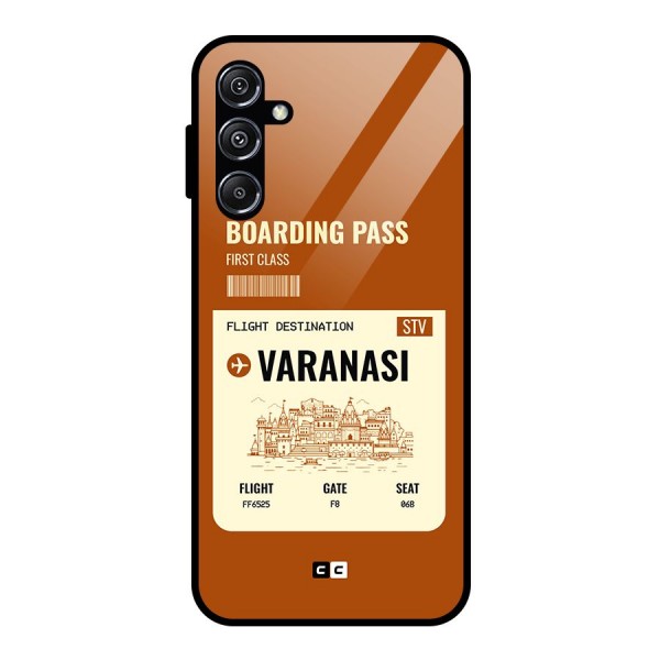 Varanasi Boarding Pass Glass Back Case for Galaxy M34 5G