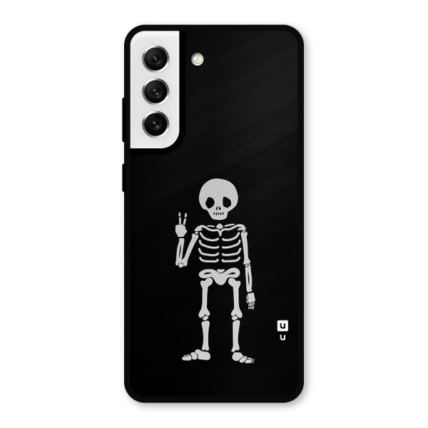 Victory Skeleton Spooky Metal Back Case for Galaxy S21 FE 5G