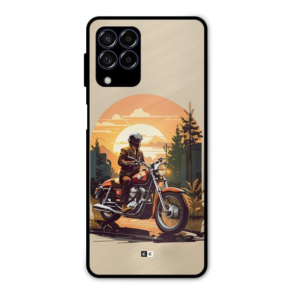 Vintage Bike Art Metal Back Case for Galaxy M53 5G