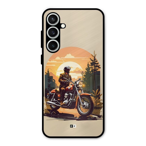 Vintage Bike Art Metal Back Case for Galaxy S23 FE
