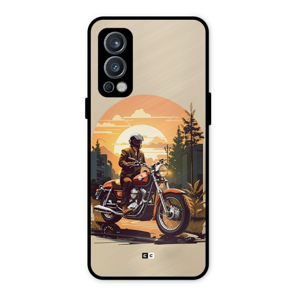 Vintage Bike Art Metal Back Case for OnePlus Nord 2 5G