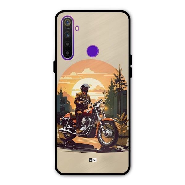 Vintage Bike Art Metal Back Case for Realme Narzo 10