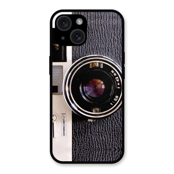 Vintage Camera Metal Back Case for iPhone 15