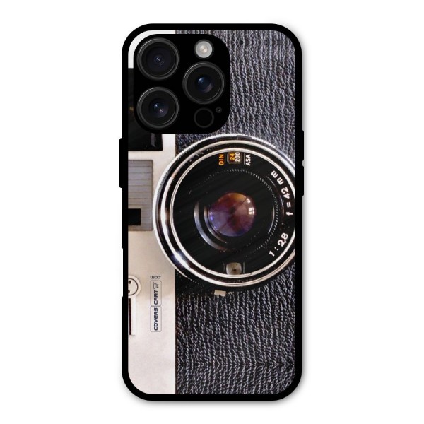 Vintage Camera Metal Back Case for iPhone 16 Pro