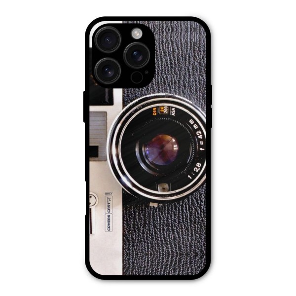 Vintage Camera Metal Back Case for iPhone 16 Pro Max
