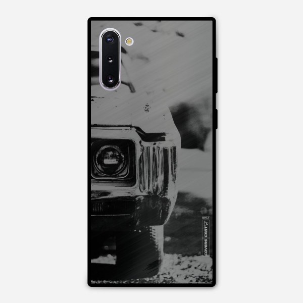 Vintage Car Black and White Metal Back Case for Galaxy Note 10