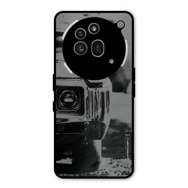 Vintage Car Black and White Metal Back Case for Nothing Phone 3a Pro