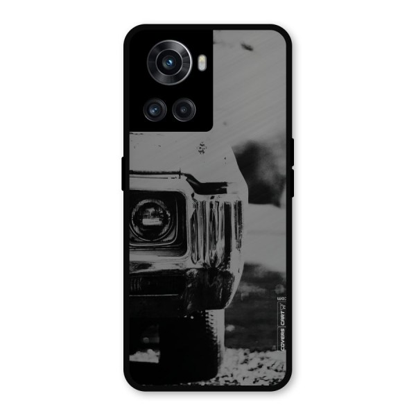 Vintage Car Black and White Metal Back Case for OnePlus 10R
