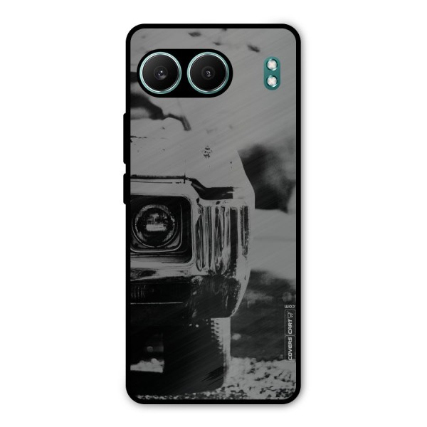 Vintage Car Black and White Metal Back Case for OnePlus Nord 4