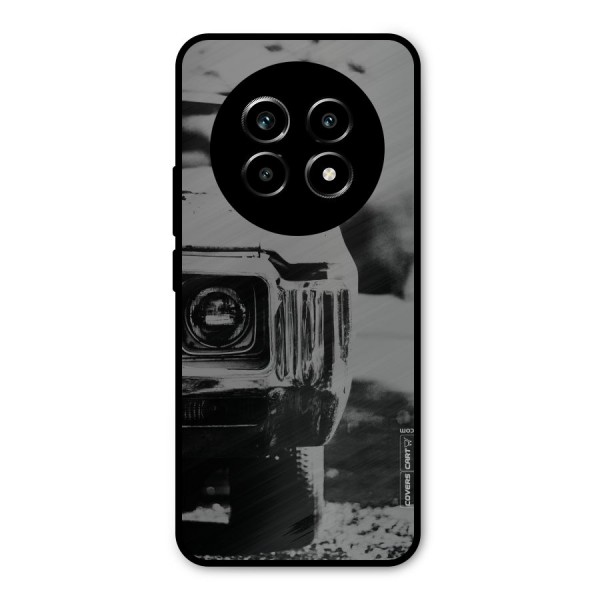 Vintage Car Black and White Metal Back Case for Realme 13 Pro