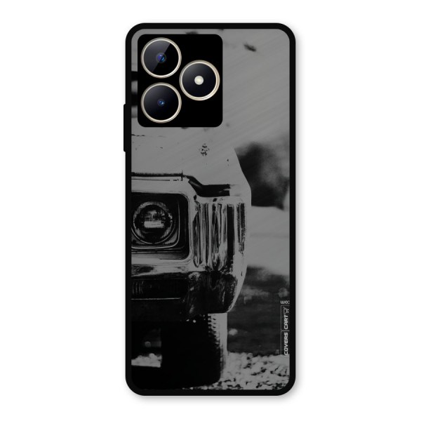 Vintage Car Black and White Metal Back Case for Realme C53