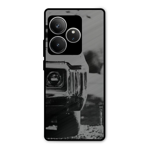 Vintage Car Black and White Metal Back Case for Realme GT 6