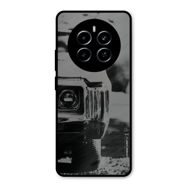 Vintage Car Black and White Metal Back Case for Realme P1