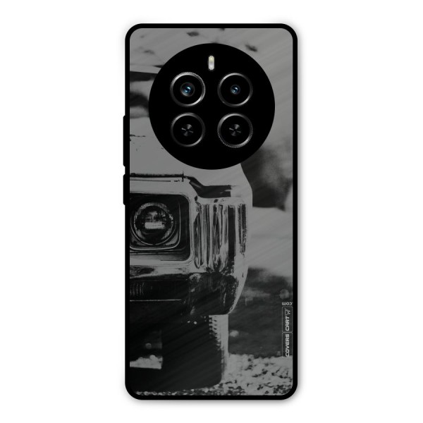 Vintage Car Black and White Metal Back Case for Realme P1 Pro