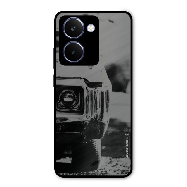 Vintage Car Black and White Metal Back Case for Realme P3 Ultra