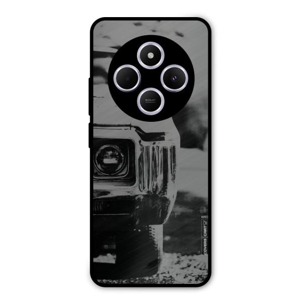 Vintage Car Black and White Metal Back Case for Redmi A4