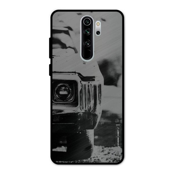 Vintage Car Black and White Metal Back Case for Redmi Note 8 Pro