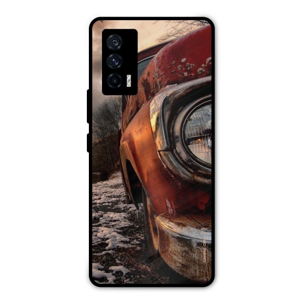 Vintage Car Headlight Metal Back Case for iQOO 7 5G