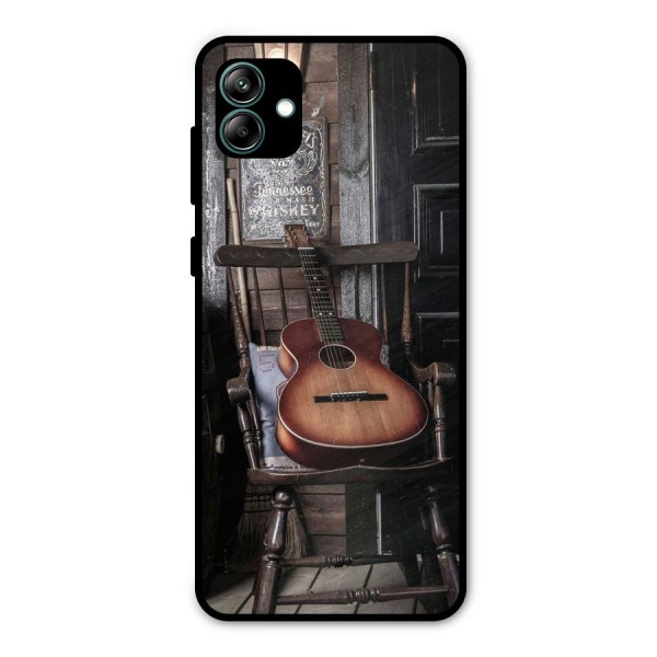 Vintage Chair Guitar Metal Back Case for Galaxy A04