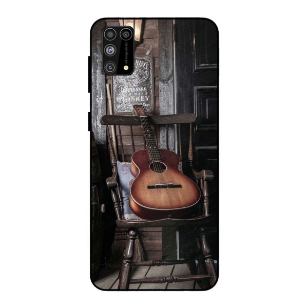 Vintage Chair Guitar Metal Back Case for Galaxy M31