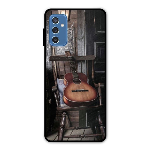 Vintage Chair Guitar Metal Back Case for Galaxy M52 5G