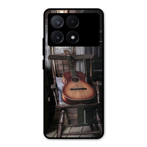 Vintage Chair Guitar Metal Back Case for Poco X6 Pro