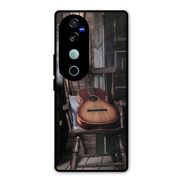 Vintage Chair Guitar Metal Back Case for Vivo V40 Pro