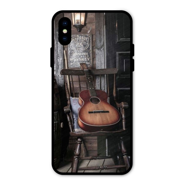 Vintage Chair Guitar Metal Back Case for iPhone X