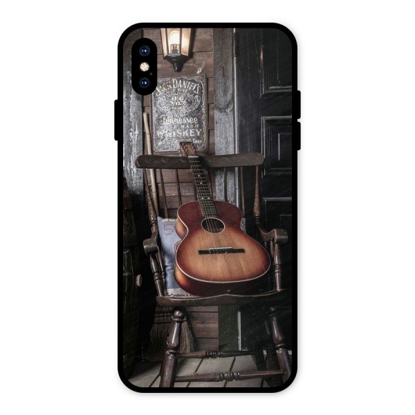 Vintage Chair Guitar Metal Back Case for iPhone XS Max