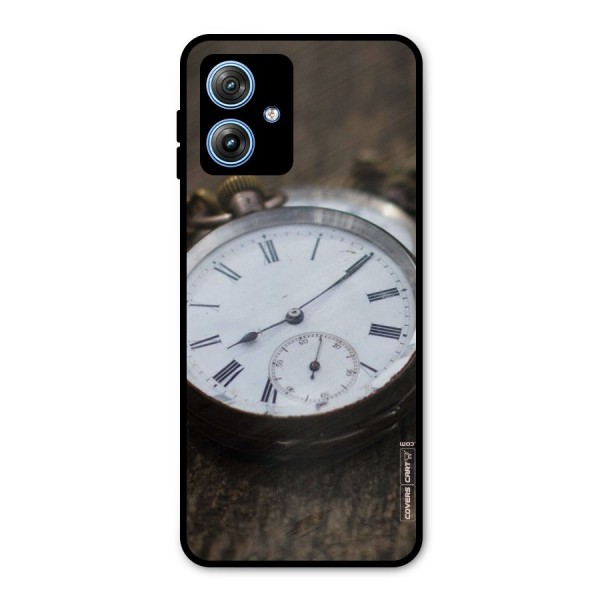 Vintage Clock Metal Back Case for Moto G54