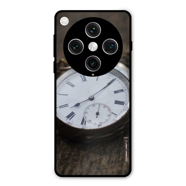 Vintage Clock Metal Back Case for Oppo Find X8 Pro