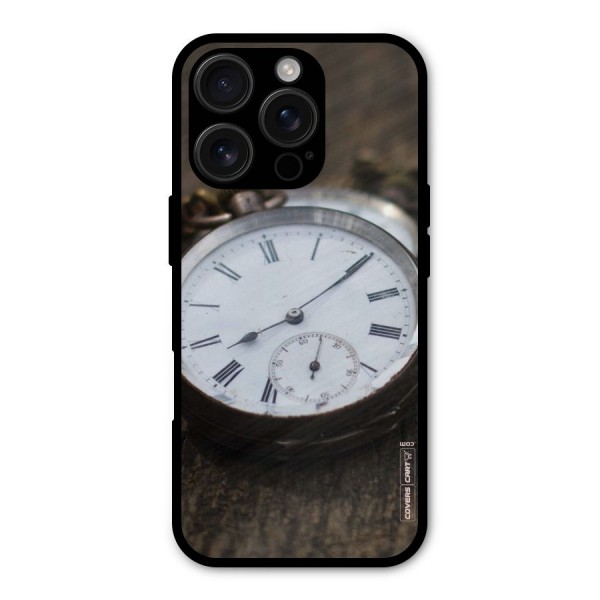Vintage Clock Metal Back Case for iPhone 16 Pro