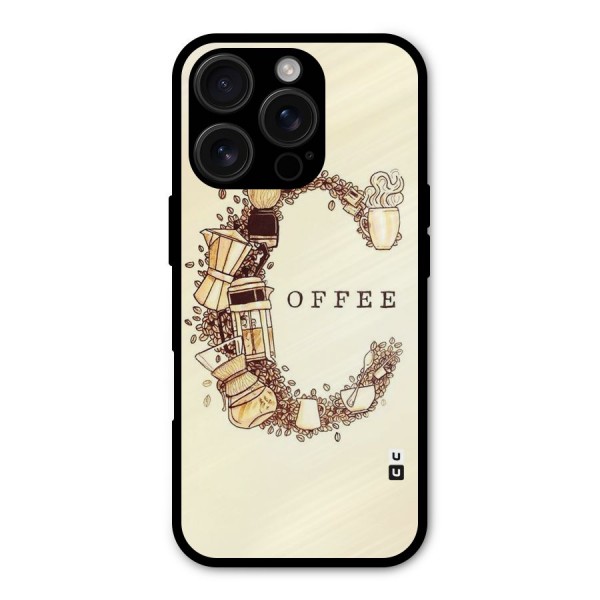 Vintage Coffee Metal Back Case for iPhone 16 Pro