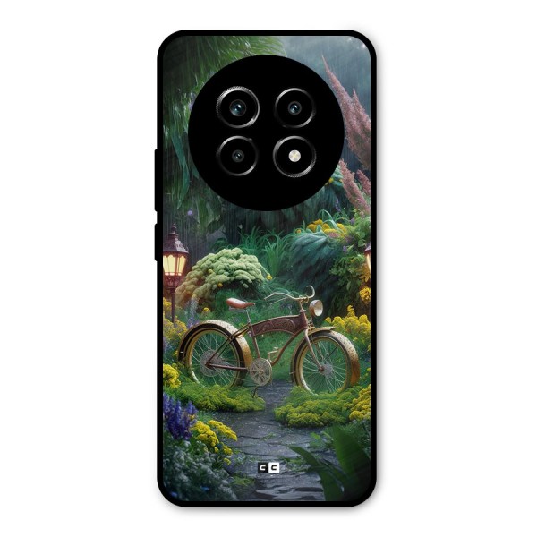 Vintage Cycle In Garden Metal Back Case for Realme 13 Pro