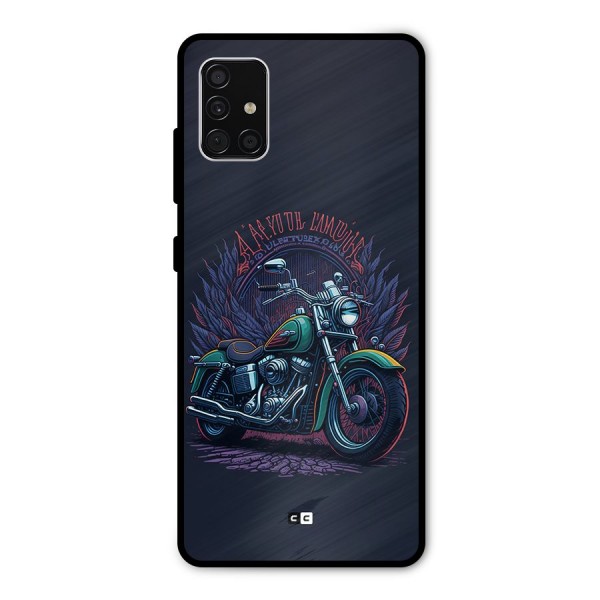 Vintage Desi Bike Metal Back Case for Galaxy A51